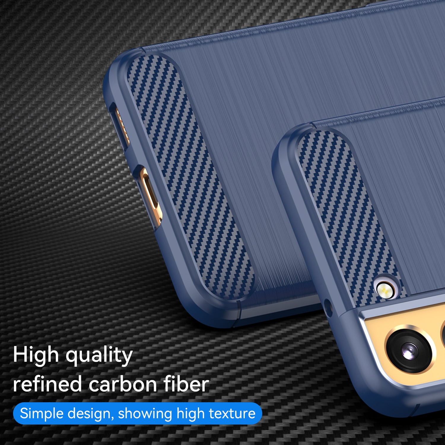 For Samsung Galaxy S23 Carbon Fiber Texture Soft TPU Case Drop-proof Brushed Phone Cover For Samsung Galaxy S23 Carbon Fiber Texture Soft TPU Case Drop-proof Brushed Phone Cover